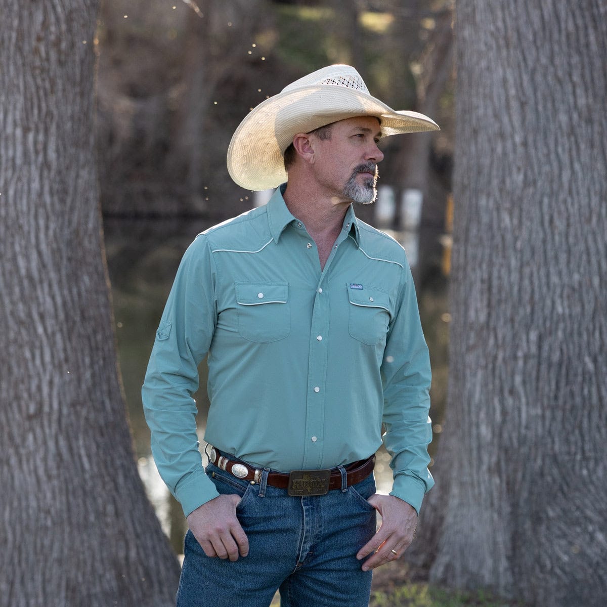 RIVER ROAD CLOTHING CO. Shirts RIO Lightweight Pearl Snap Shirts (Long Sleeve)