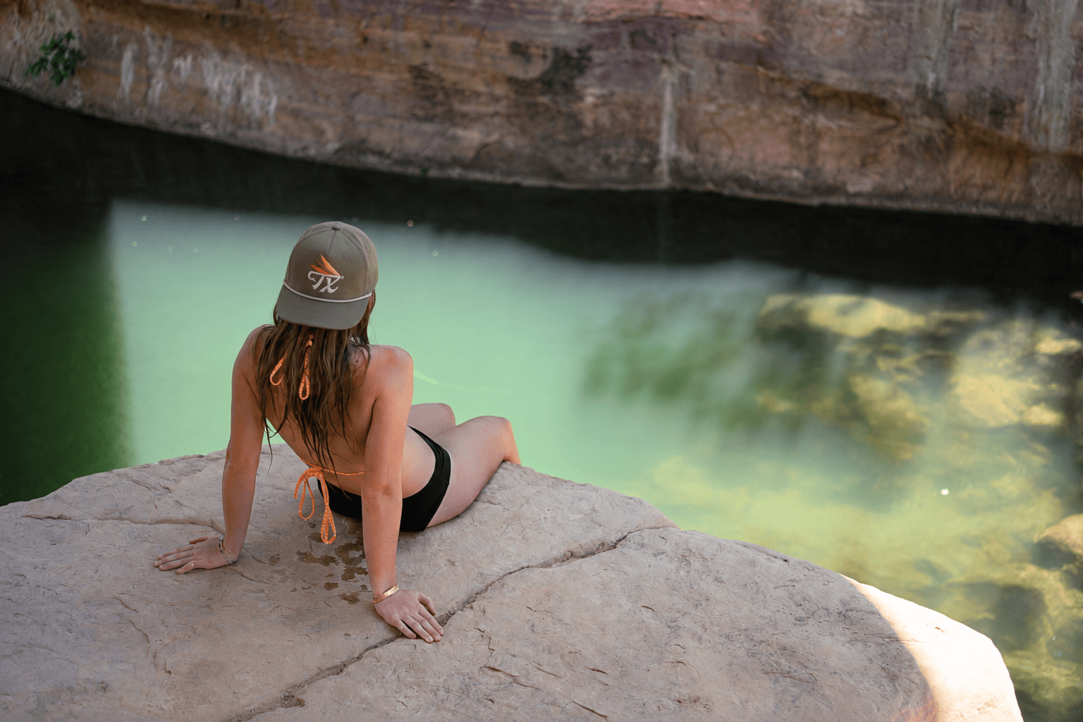 RIVER ROAD CLOTHING Hats Texas Fly Snapback Hat | Olive