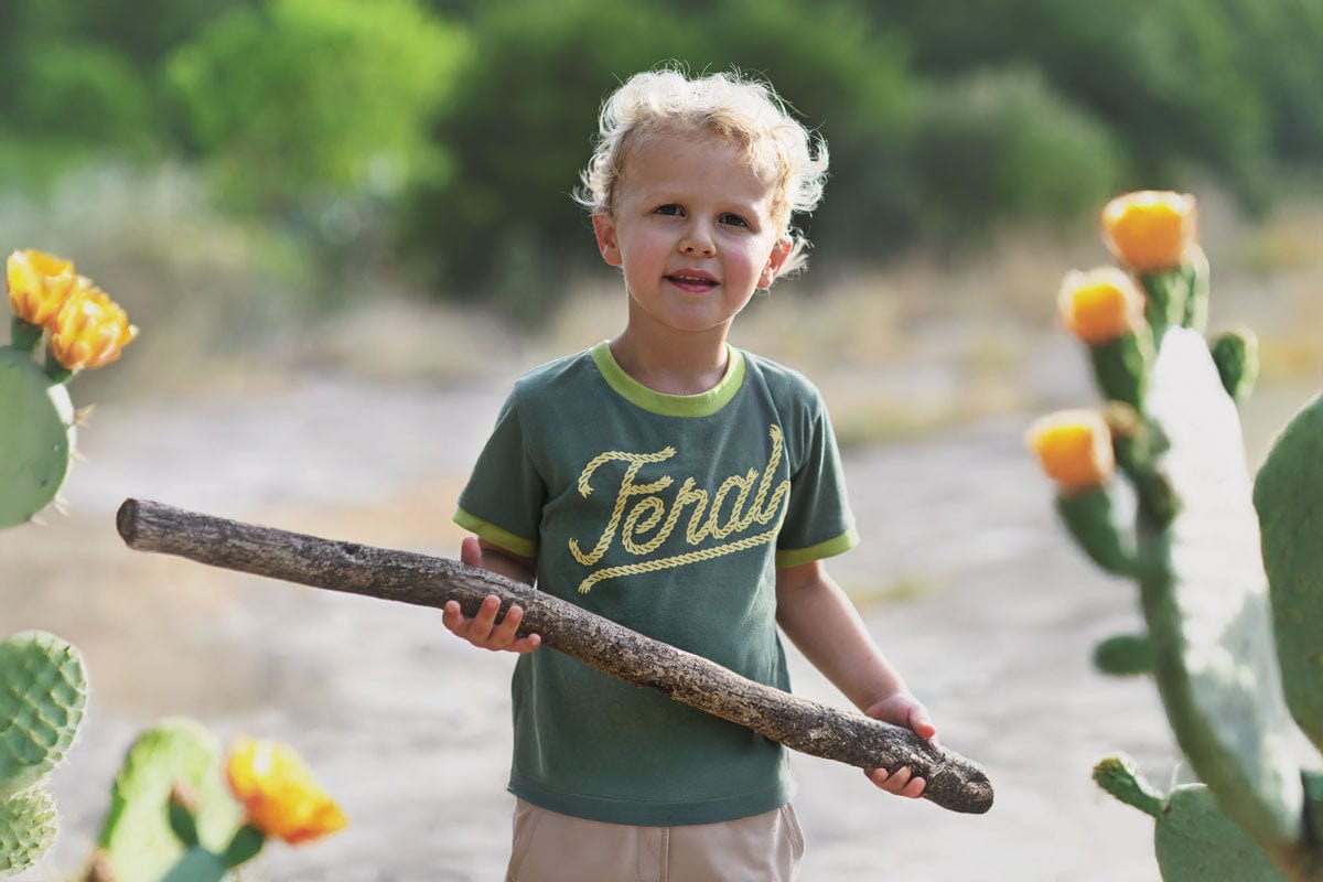 RIVER ROAD CLOTHING Shirts Feral Vintage Ringer | Forest (Youth)