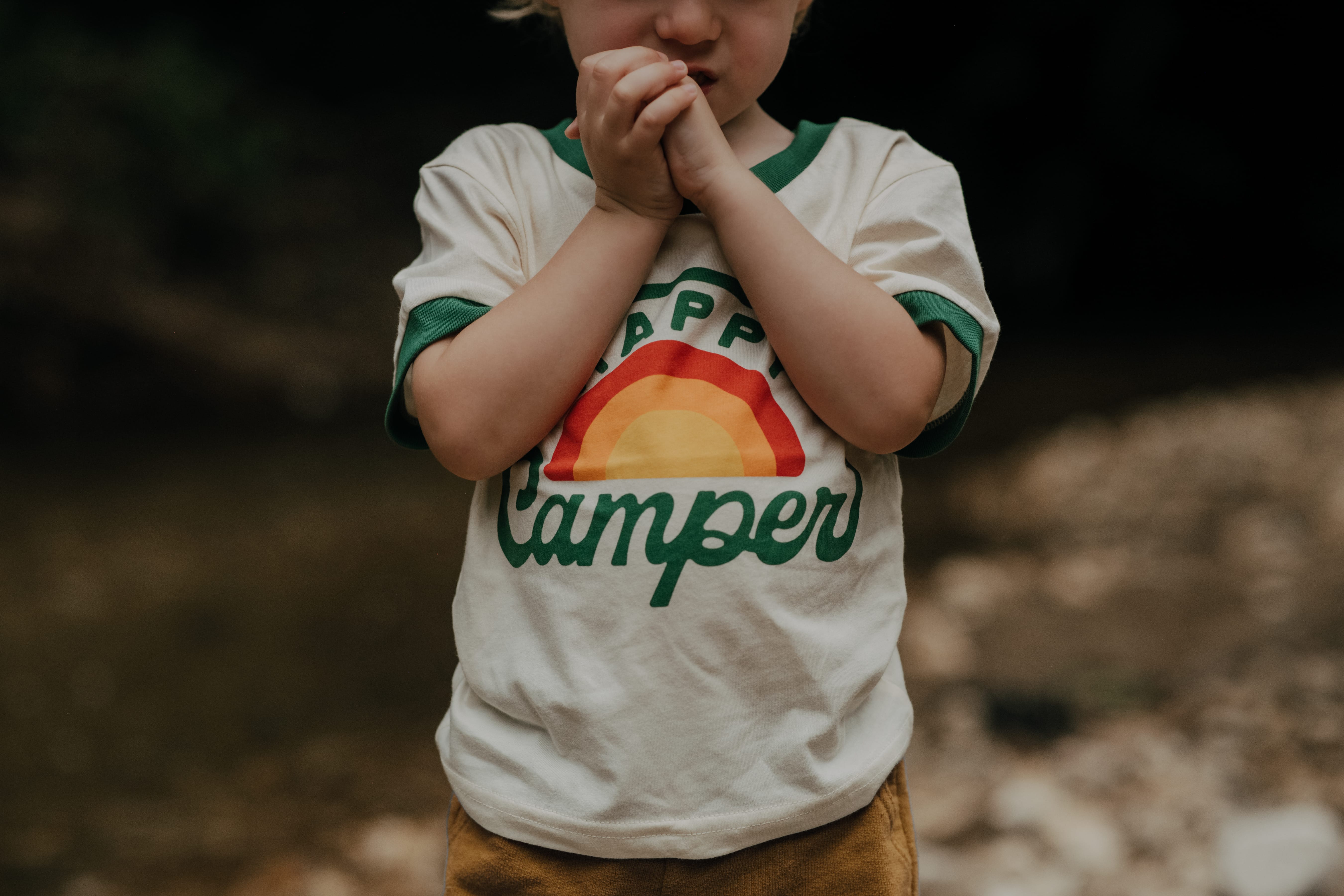 RIVER ROAD CLOTHING Shirts Happy Camper Vintage Ringer (Youth)