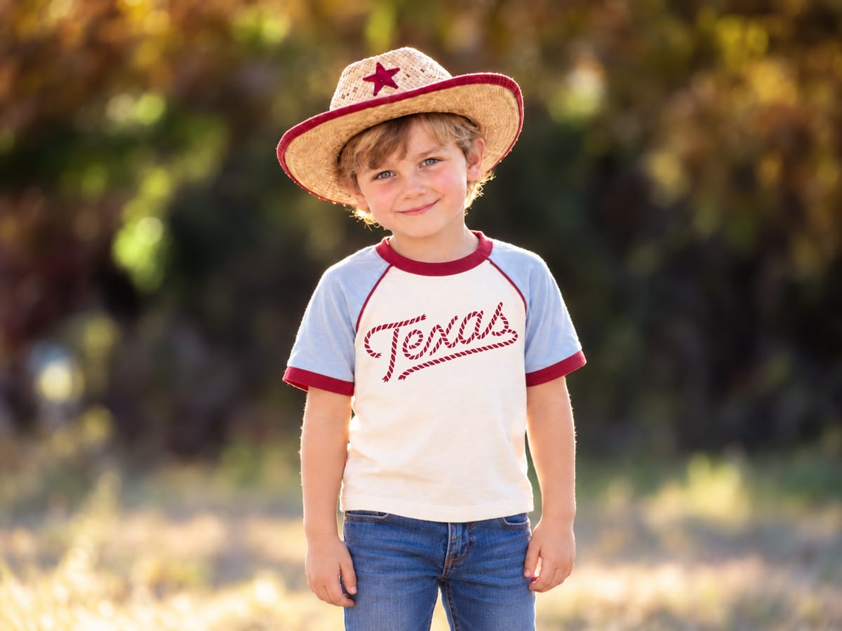 RIVER ROAD CLOTHING Shirts Retro Texas Rope Ringer (Youth)