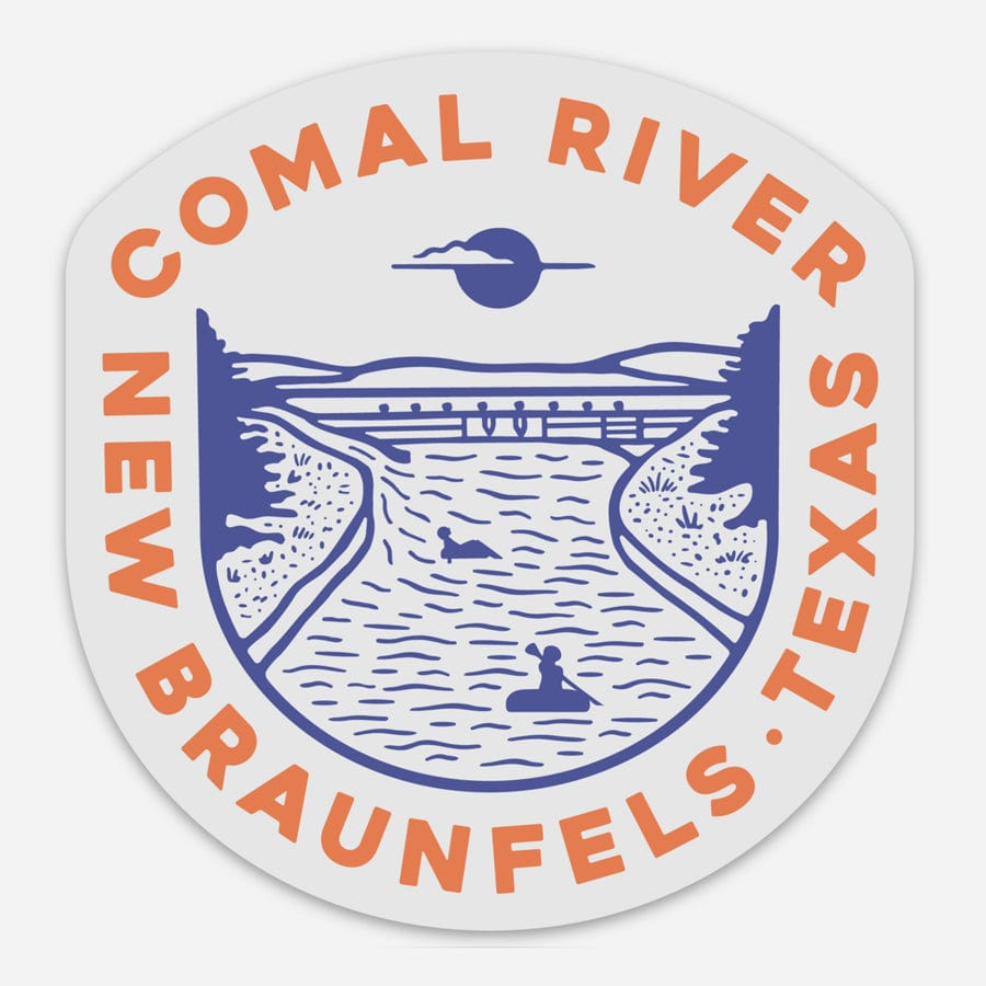 RIVER ROAD CLOTHING Stickers Comal Tube Chute Sticker