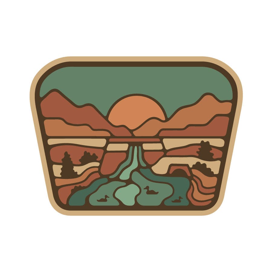 RIVER ROAD CLOTHING Stickers Dam Sticker