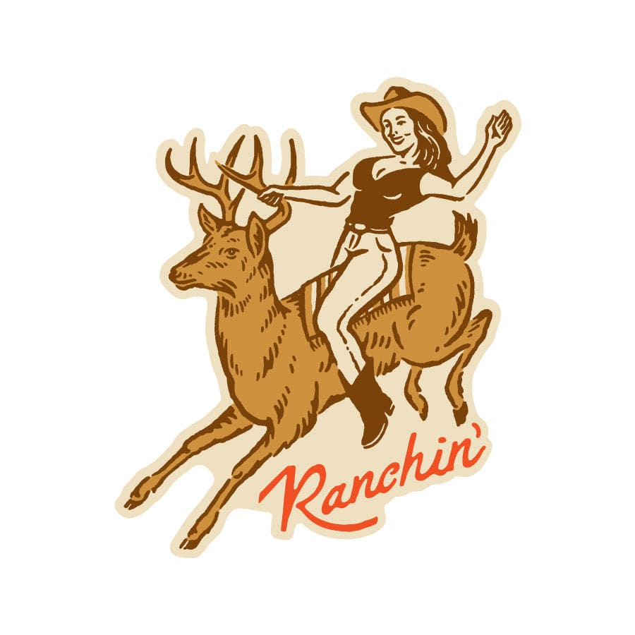 RIVER ROAD CLOTHING Stickers Ranchin' Sticker
