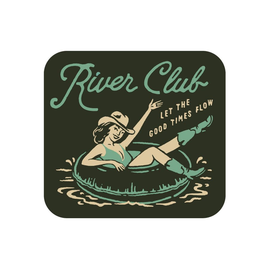 RIVER ROAD CLOTHING Stickers River Club Sticker