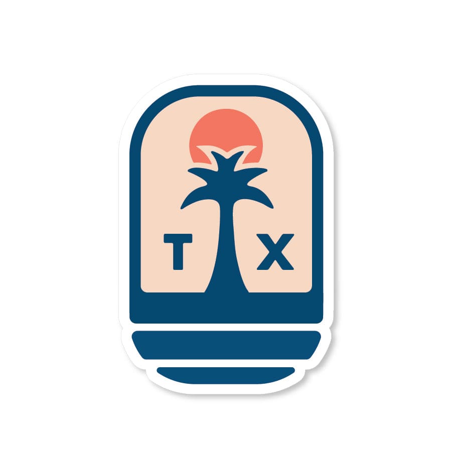 RIVER ROAD CLOTHING Stickers Texas Palm Sticker