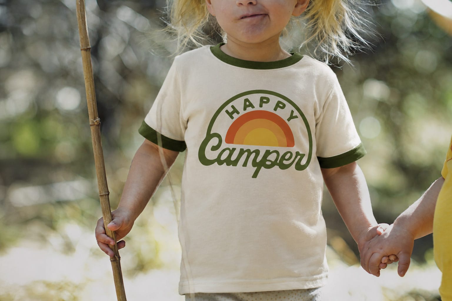 RIVER ROAD CLOTHING Shirts Happy Camper Vintage Ringer (Youth)