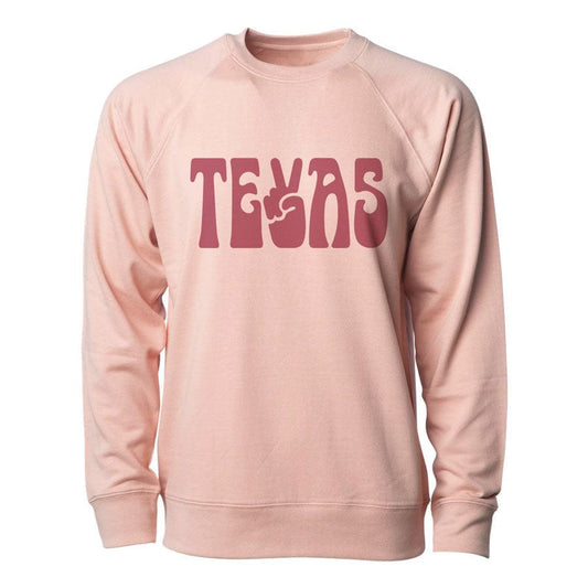 RIVER ROAD CLOTHING CO. Sweatshirt Peace Texas Sweatshirt | Rose