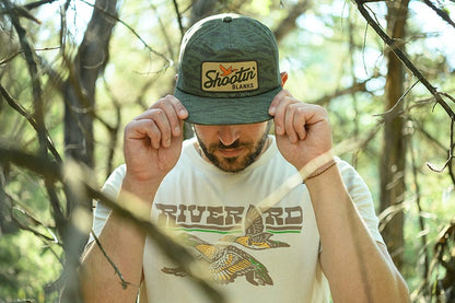 RIVER ROAD CLOTHING Hats Hunter Green / Beige Shootin' Blanks Snapback Rope Hat | Woodland