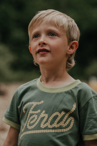 RIVER ROAD CLOTHING Shirts Feral Vintage Ringer | Forest (Youth)
