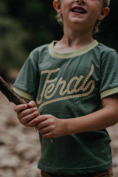 RIVER ROAD CLOTHING Shirts Feral Vintage Ringer | Forest (Youth)