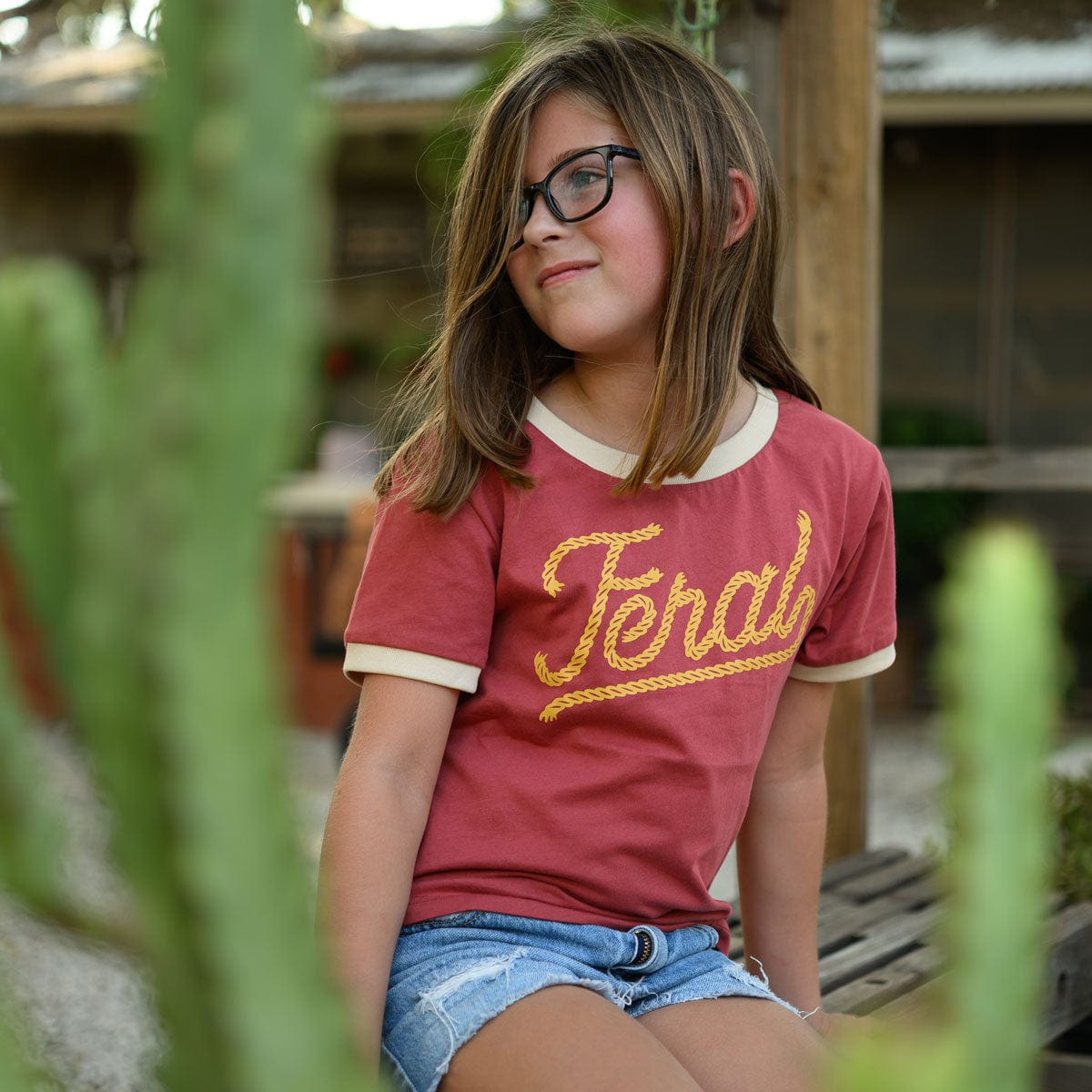 RIVER ROAD CLOTHING Shirts Feral Vintage Ringer | Maroon (Youth)