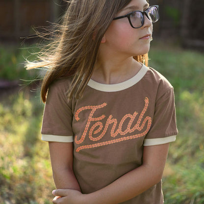 RIVER ROAD CLOTHING Shirts Feral Vintage Ringer (Youth)