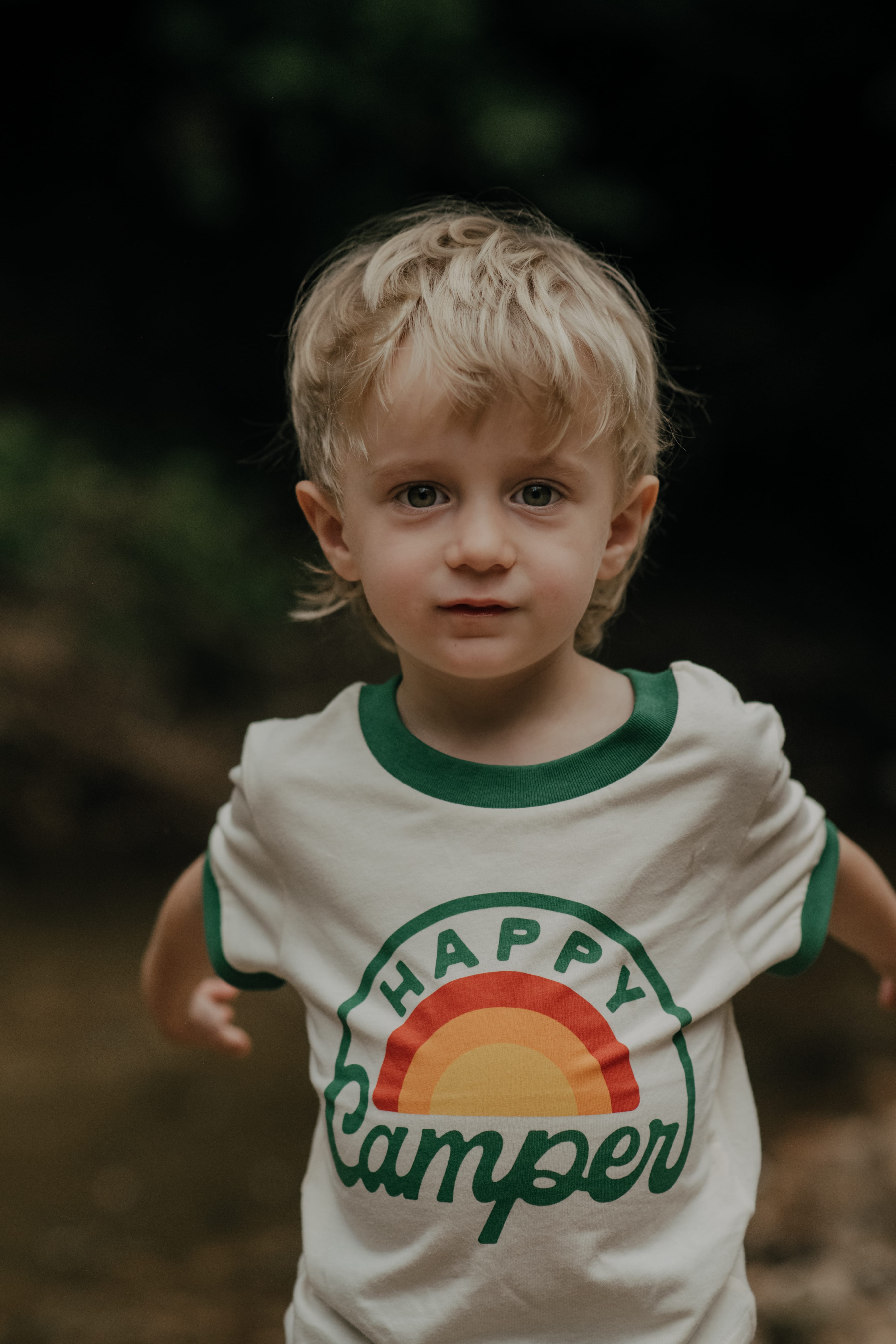 RIVER ROAD CLOTHING Shirts Happy Camper Vintage Ringer (Youth)
