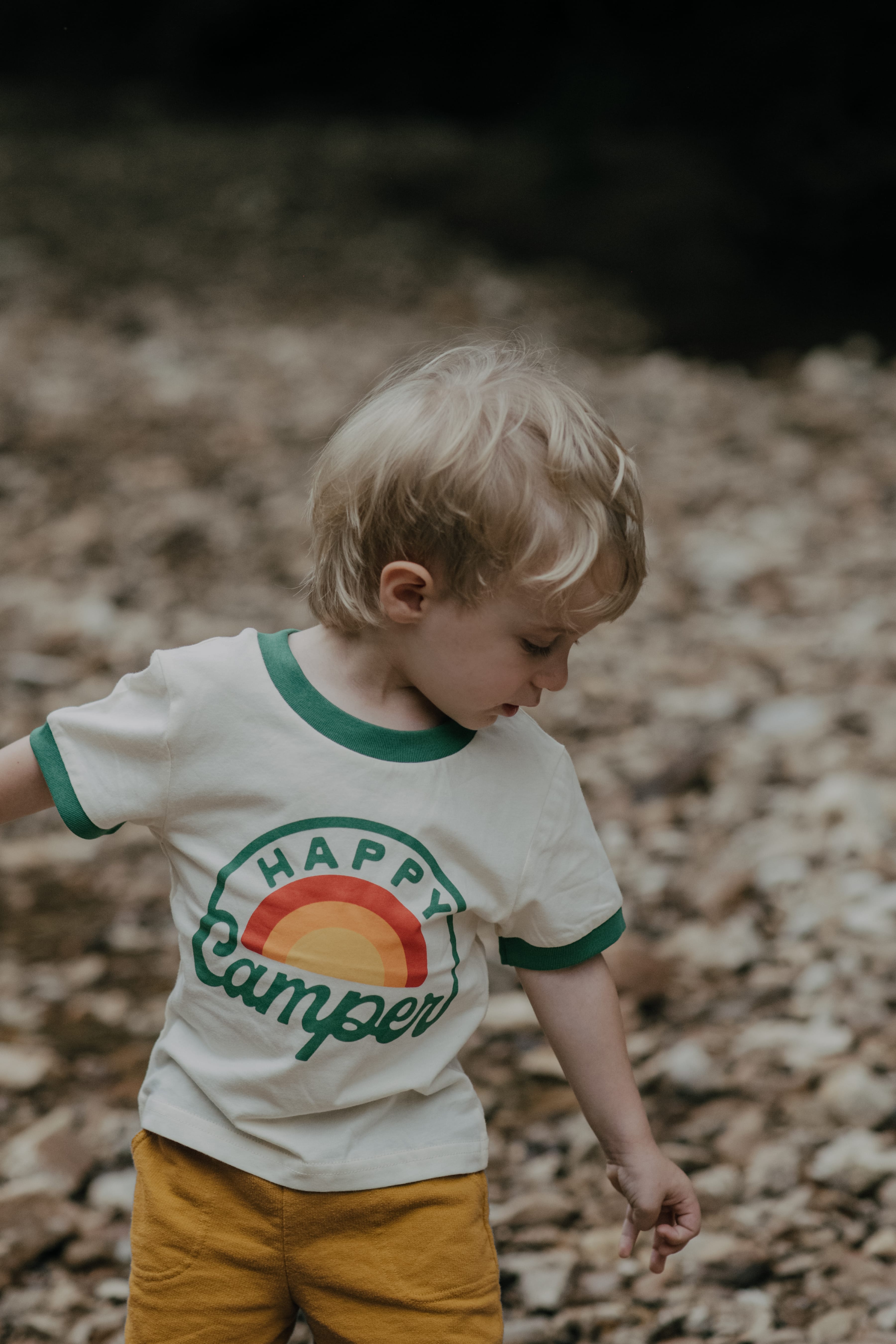 Happy Camper Vintage Ringer | Youth T-Shirt