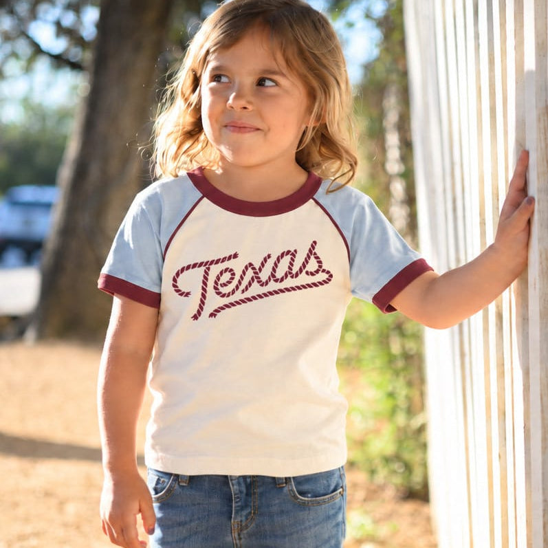 RIVER ROAD CLOTHING Shirts Retro Texas Rope Ringer (Youth)