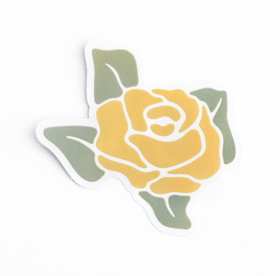 RIVER ROAD CLOTHING Stickers 2 1/4"x 2 1/4" Yellow Rose Sticker