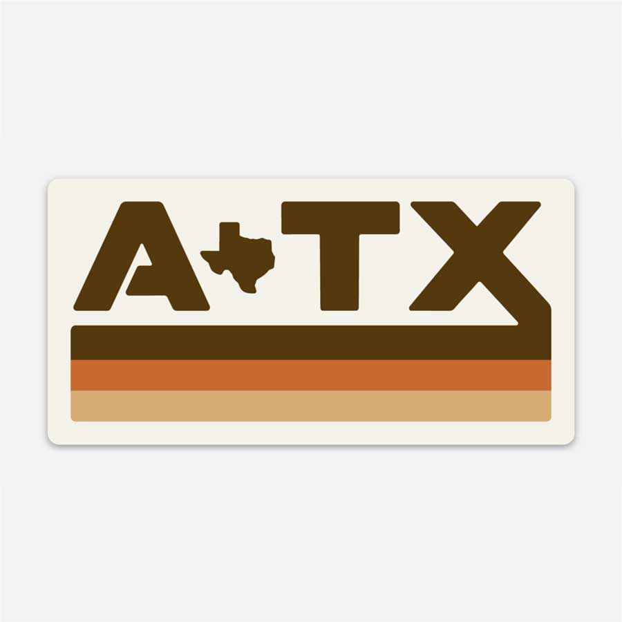RIVER ROAD CLOTHING Stickers ATX Sticker (Austin, Texas)