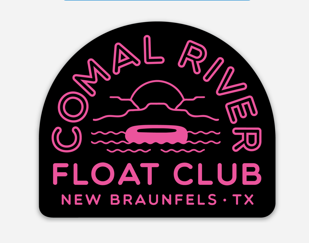 RIVER ROAD CLOTHING Stickers Comal Float Club Sticker