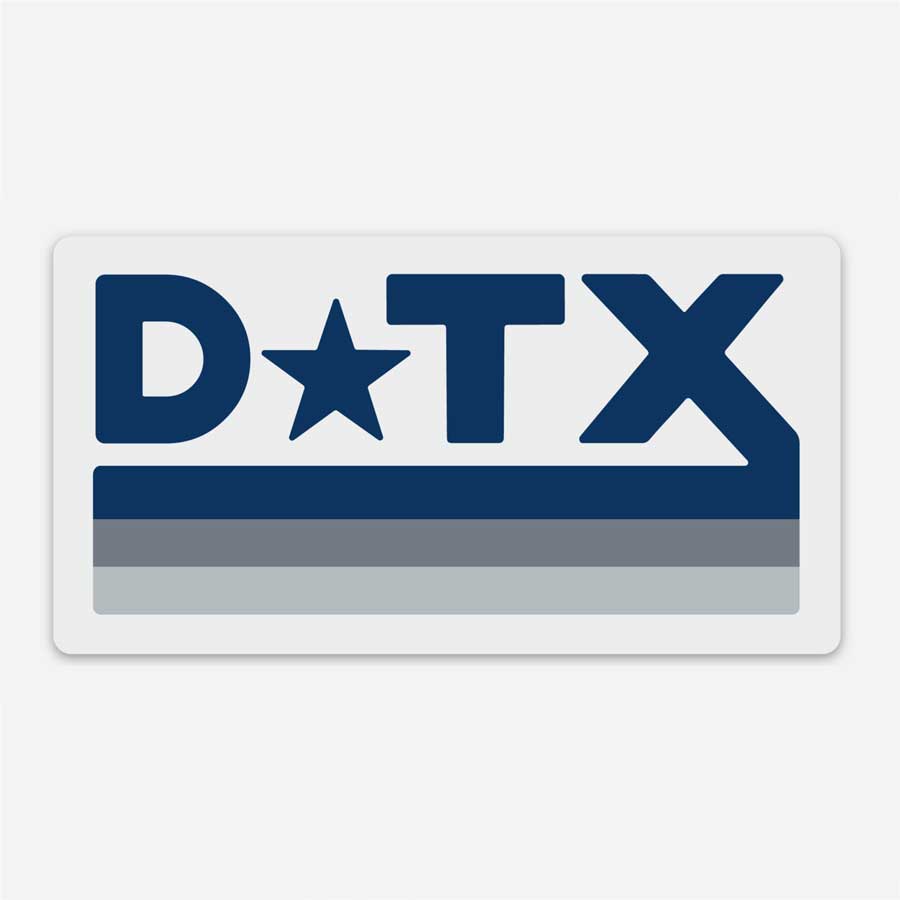RIVER ROAD CLOTHING Stickers DTX Sticker (Dallas, Texas)