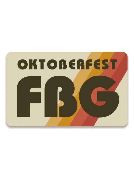 RIVER ROAD CLOTHING Stickers Fredericksburg Oktoberfest Sticker