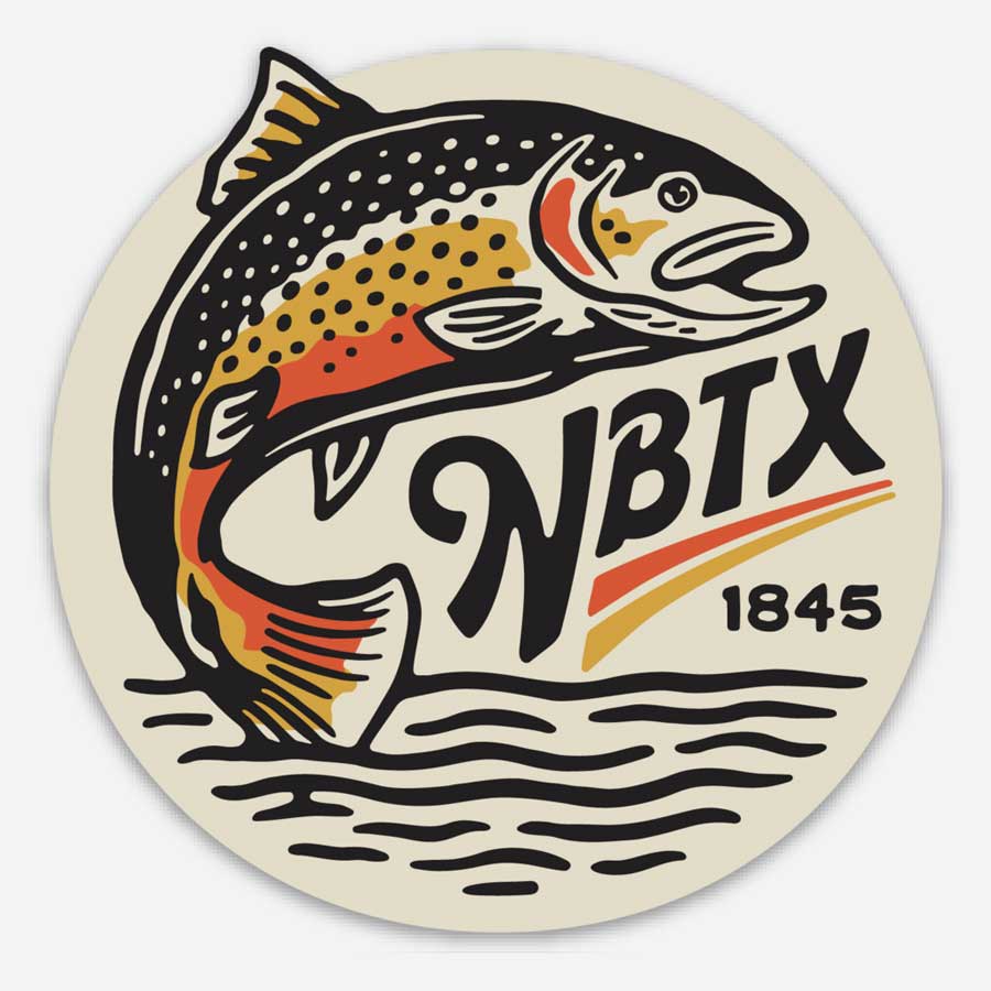 RIVER ROAD CLOTHING Stickers German Trout NBTX Sticker (New Braunfels, Texas)