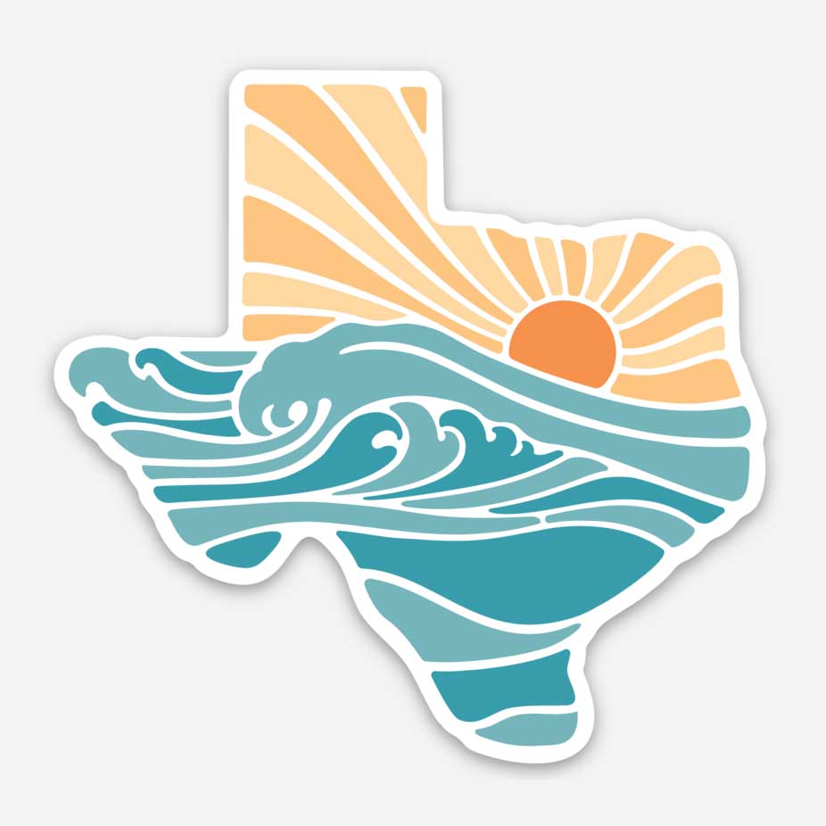 RIVER ROAD CLOTHING Stickers Gulf Coast of Texas Sticker