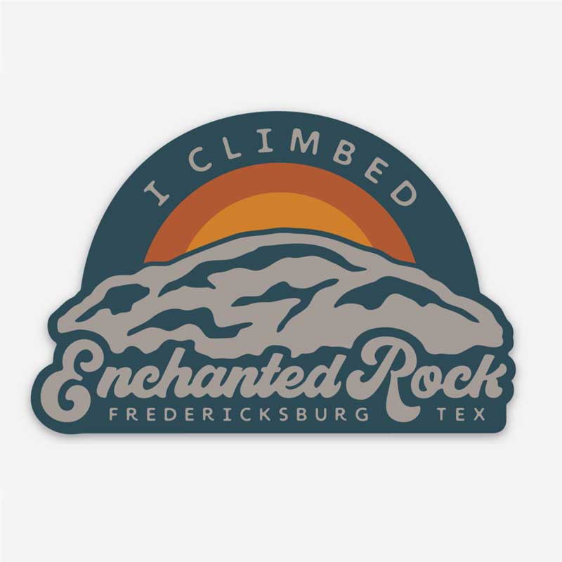 RIVER ROAD CLOTHING Stickers I Climbed Enchanted Rock Sticker