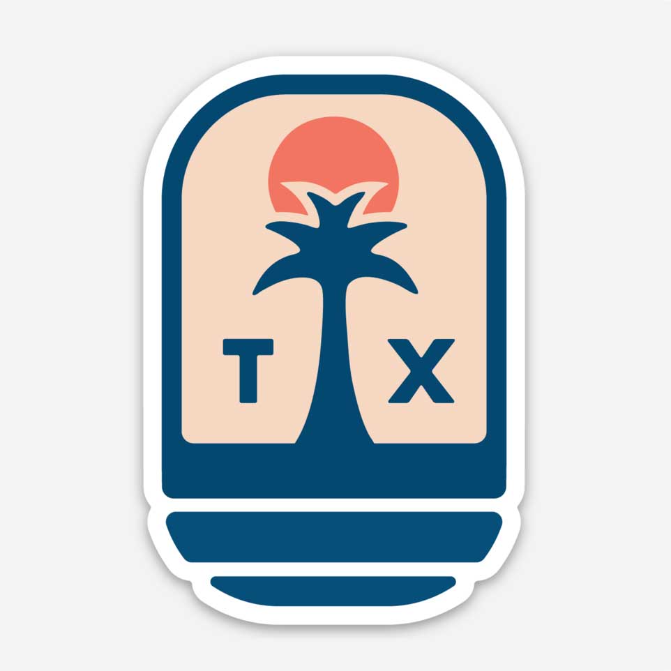 RIVER ROAD CLOTHING Stickers Texas Palm Sticker